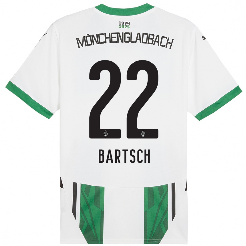 Women Football Kristina Bartsch #22 White Green Home Jersey 2024/25 T-Shirt Australia