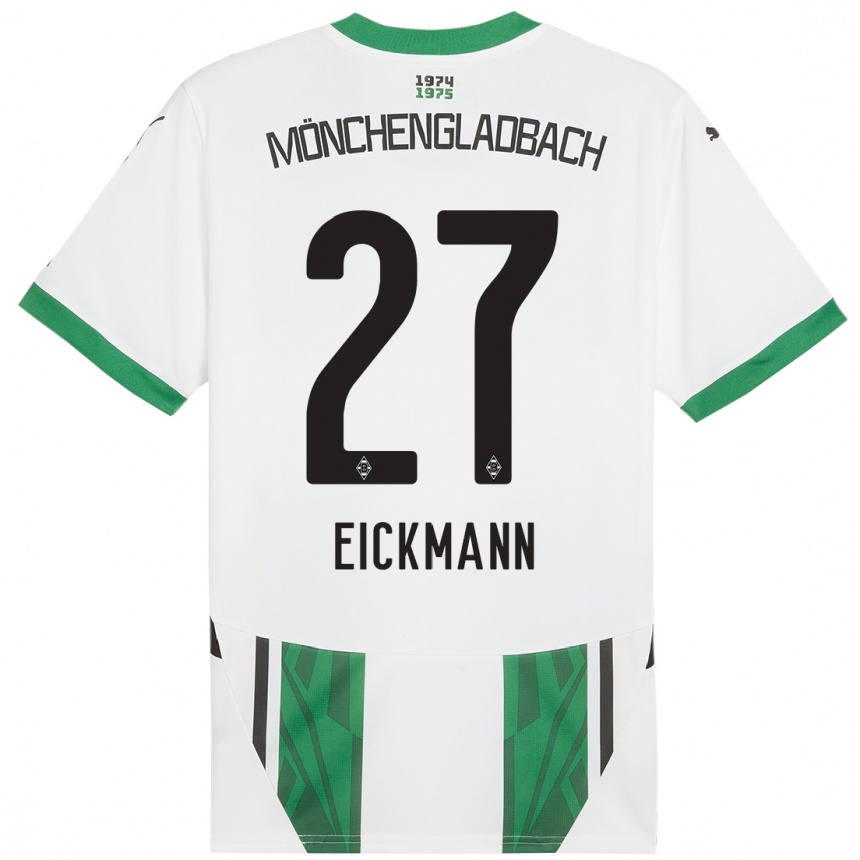 Women Football Mia Eickmann #27 White Green Home Jersey 2024/25 T-Shirt Australia