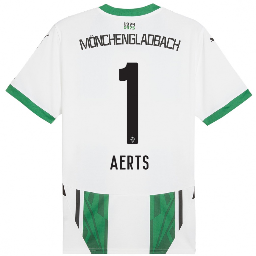 Women Football Liv Aerts #1 White Green Home Jersey 2024/25 T-Shirt Australia