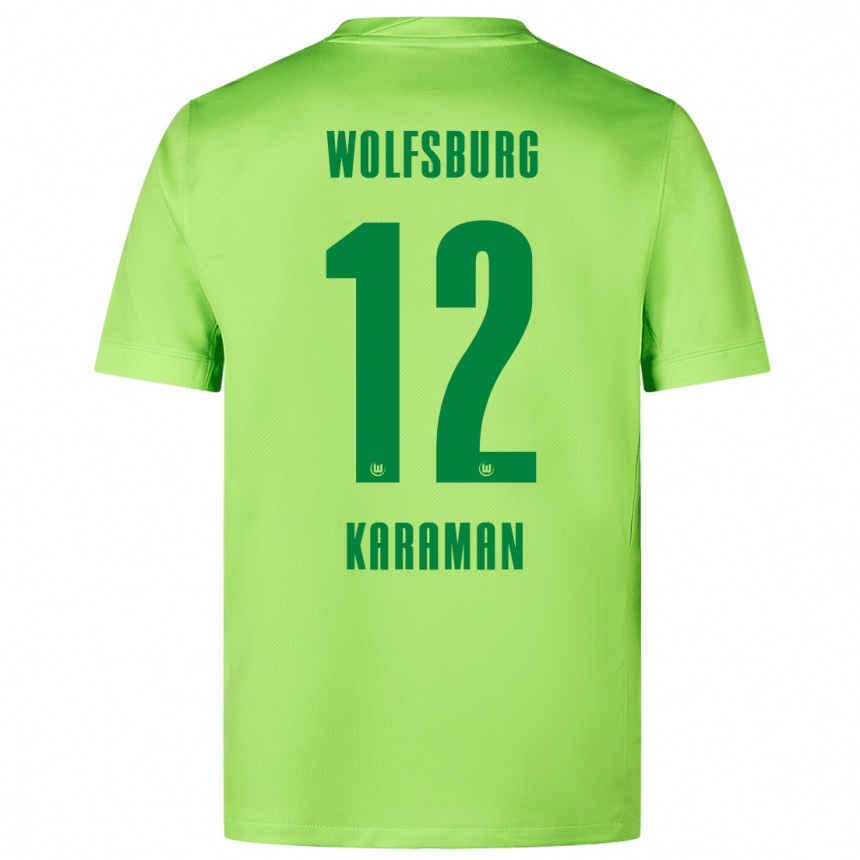 Women Football Tarik Karaman #12 Fluorescent Green Home Jersey 2024/25 T-Shirt Australia