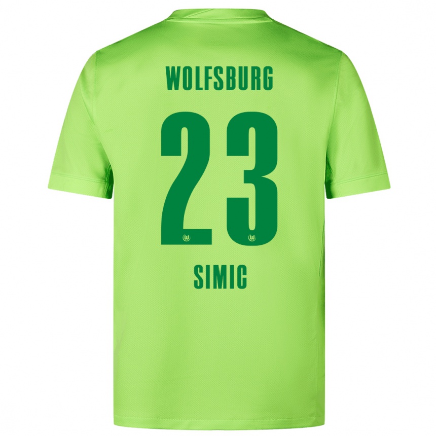 Women Football Karlo Simic #23 Fluorescent Green Home Jersey 2024/25 T-Shirt Australia