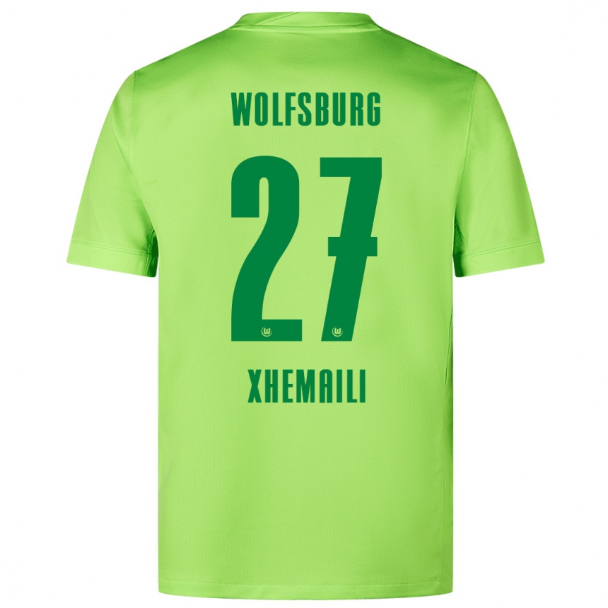 Women Football Riola Xhemaili #27 Fluorescent Green Home Jersey 2024/25 T-Shirt Australia