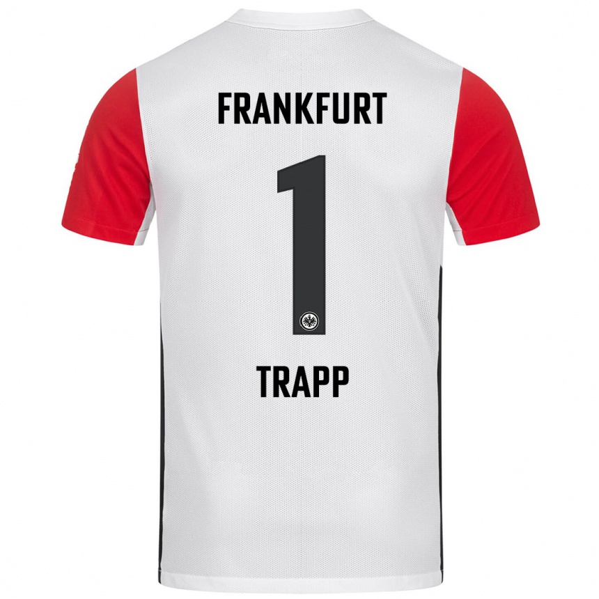 Women Football Kevin Trapp #1 White Red Home Jersey 2024/25 T-Shirt Australia