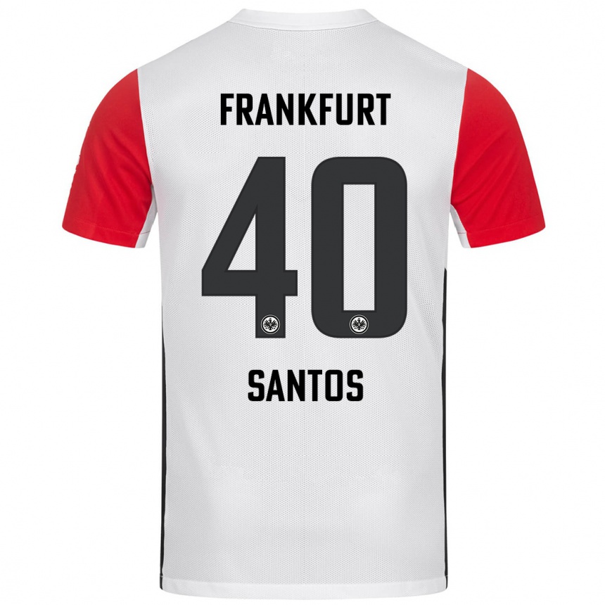 Women Football Kauã Santos #40 White Red Home Jersey 2024/25 T-Shirt Australia