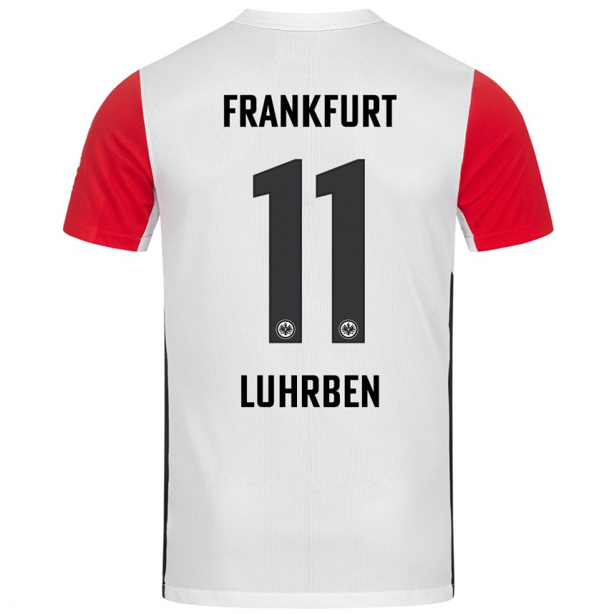 Women Football Nina Lührßen #11 White Red Home Jersey 2024/25 T-Shirt Australia