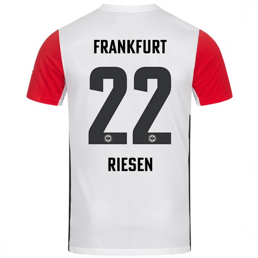 Women Football Nadine Riesen #22 White Red Home Jersey 2024/25 T-Shirt Australia