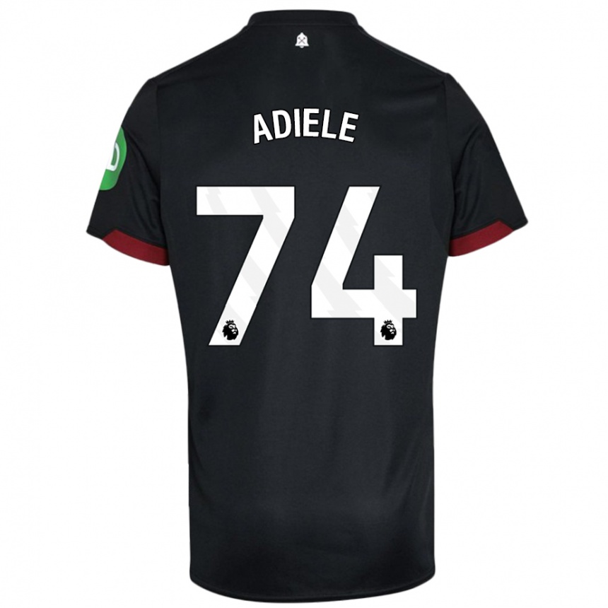 Women Football Emeka Adiele #74 Black White Away Jersey 2024/25 T-Shirt Australia