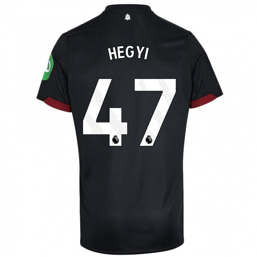 Women Football Krisztian Hegyi #47 Black White Away Jersey 2024/25 T-Shirt Australia