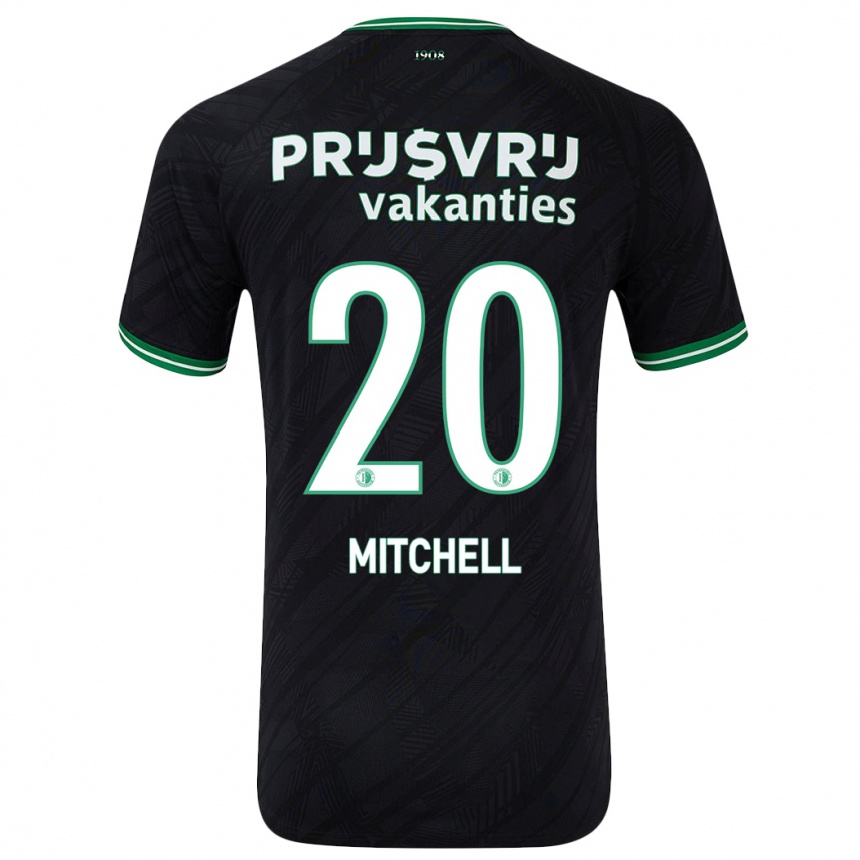 Women Football Jeyland Mitchell #20 Black Green Away Jersey 2024/25 T-Shirt Australia