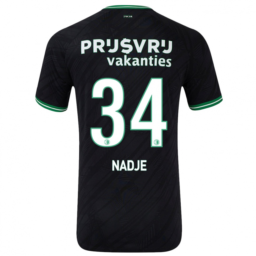 Women Football Chris-Kévin Nadje #34 Black Green Away Jersey 2024/25 T-Shirt Australia