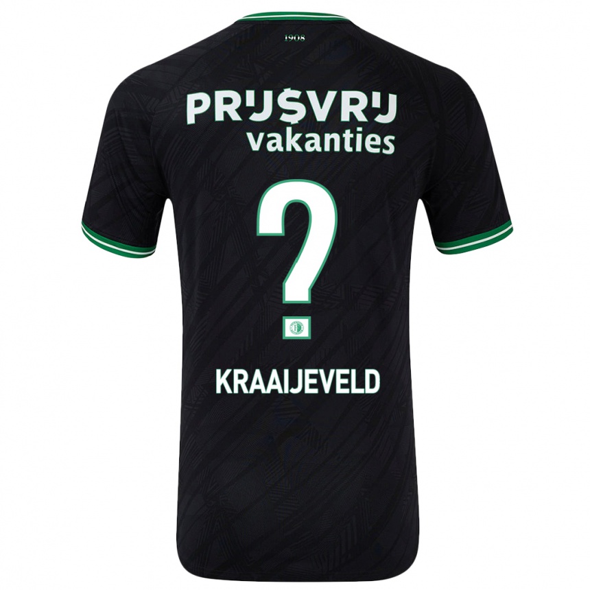 Women Football Thijs Kraaijeveld #0 Black Green Away Jersey 2024/25 T-Shirt Australia