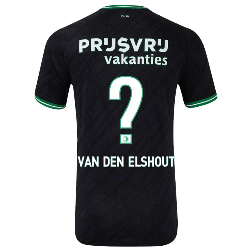 Women Football Tobias Van Den Elshout #0 Black Green Away Jersey 2024/25 T-Shirt Australia