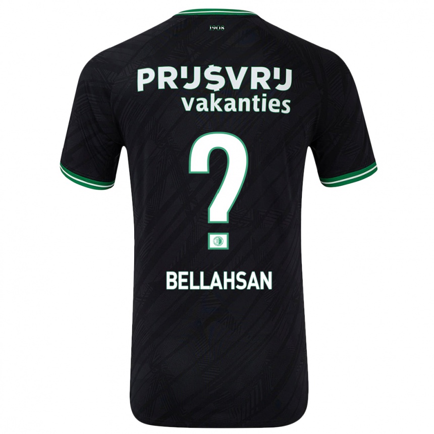 Women Football Jawad Bellahsan #0 Black Green Away Jersey 2024/25 T-Shirt Australia