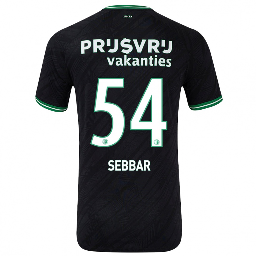 Women Football Marouane Sebbar #54 Black Green Away Jersey 2024/25 T-Shirt Australia