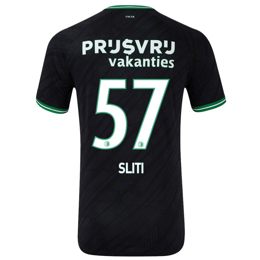 Women Football Aymen Sliti #57 Black Green Away Jersey 2024/25 T-Shirt Australia