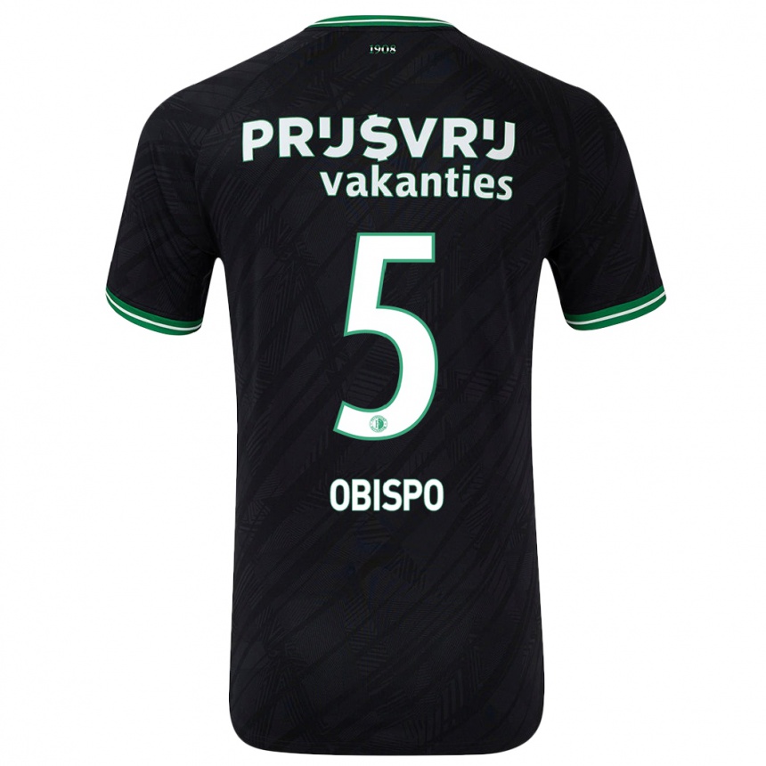 Women Football Celainy Obispo #5 Black Green Away Jersey 2024/25 T-Shirt Australia