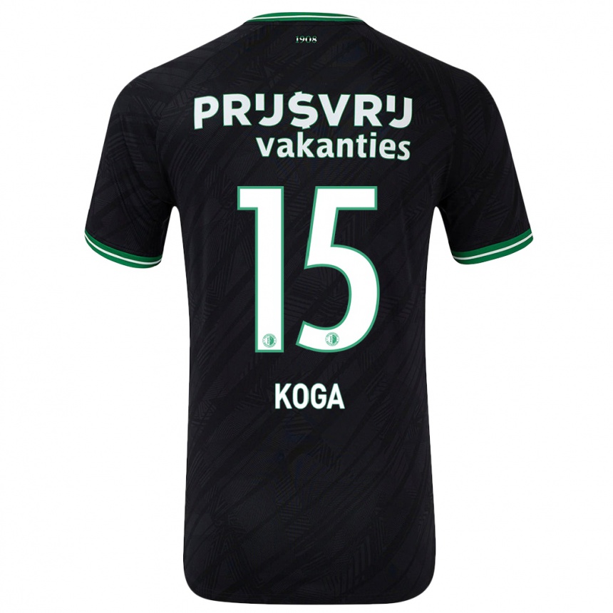 Women Football Tōko Koga #15 Black Green Away Jersey 2024/25 T-Shirt Australia