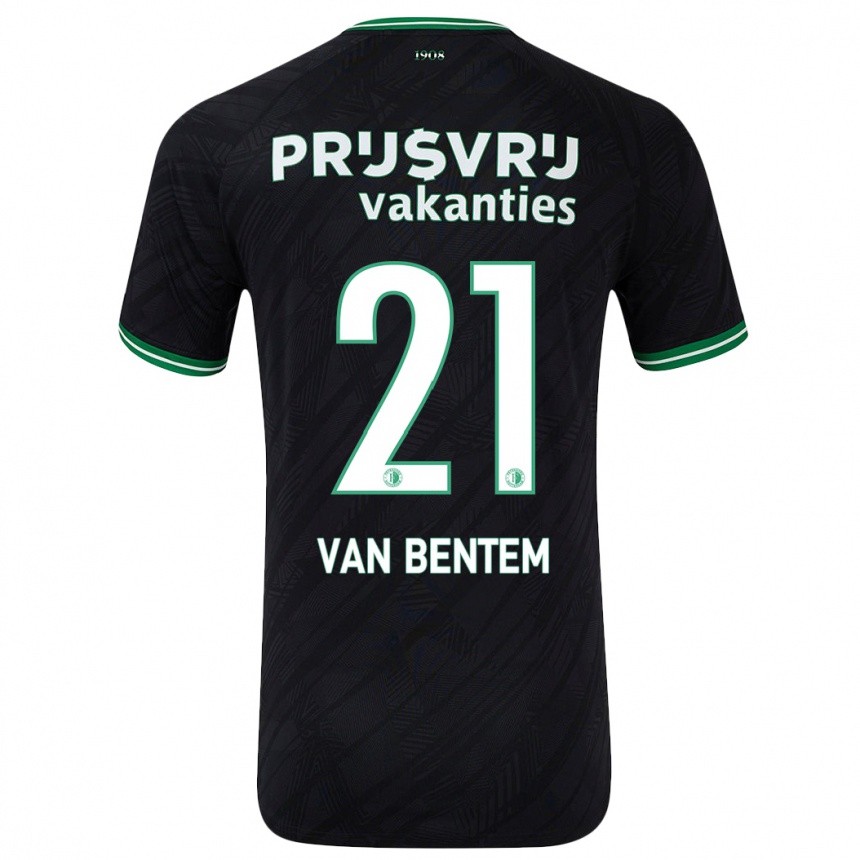 Women Football Tess Van Bentem #21 Black Green Away Jersey 2024/25 T-Shirt Australia