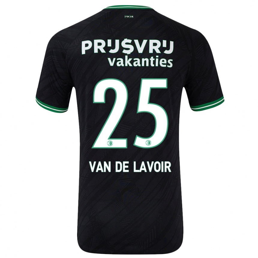 Women Football Romeé Van De Lavoir #25 Black Green Away Jersey 2024/25 T-Shirt Australia