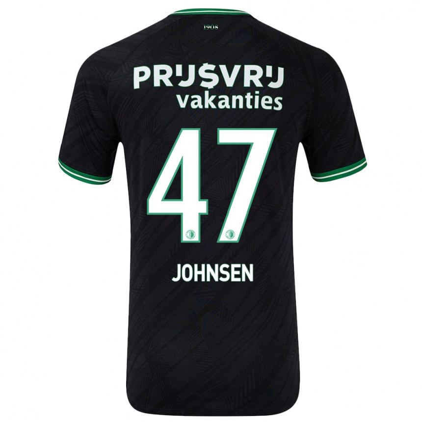 Women Football Mikael Torset Johnsen #47 Black Green Away Jersey 2024/25 T-Shirt Australia