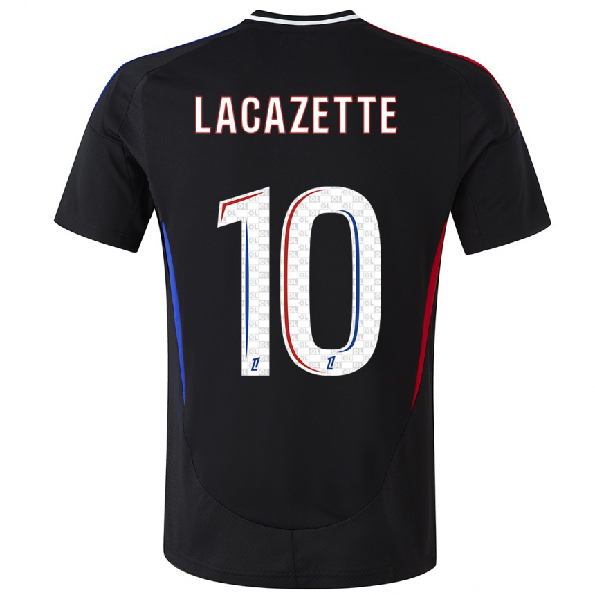 Women Football Alexandre Lacazette #10 Black Away Jersey 2024/25 T-Shirt Australia