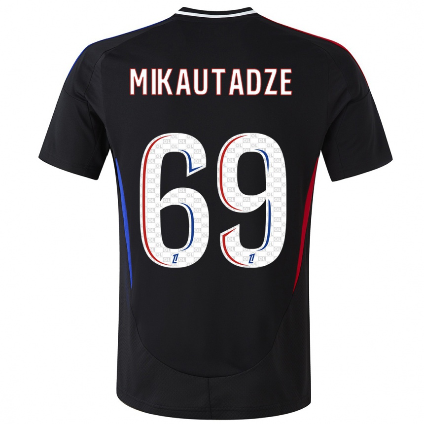 Women Football Georges Mikautadze #69 Black Away Jersey 2024/25 T-Shirt Australia