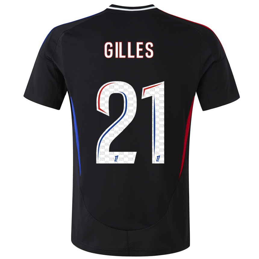 Women Football Vanessa Gilles #21 Black Away Jersey 2024/25 T-Shirt Australia