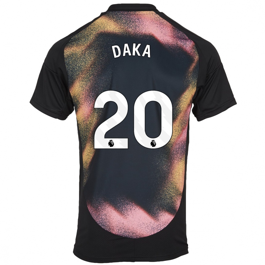 Women Football Patson Daka #20 Black White Away Jersey 2024/25 T-Shirt Australia