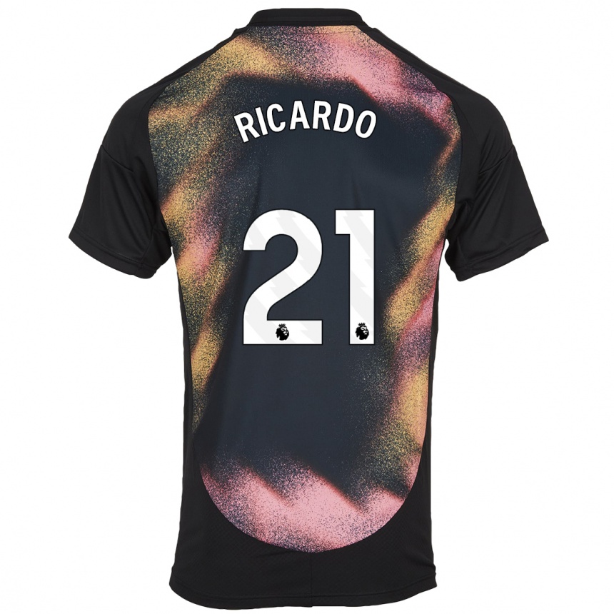 Women Football Ricardo Pereira #21 Black White Away Jersey 2024/25 T-Shirt Australia