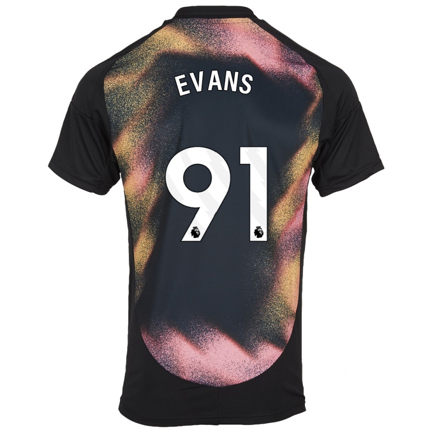 Women Football Jake Evans #91 Black White Away Jersey 2024/25 T-Shirt Australia