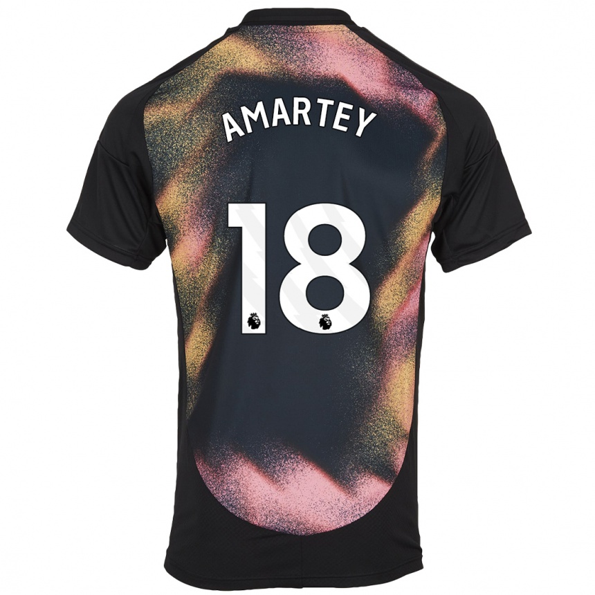 Women Football Daniel Amartey #18 Black White Away Jersey 2024/25 T-Shirt Australia