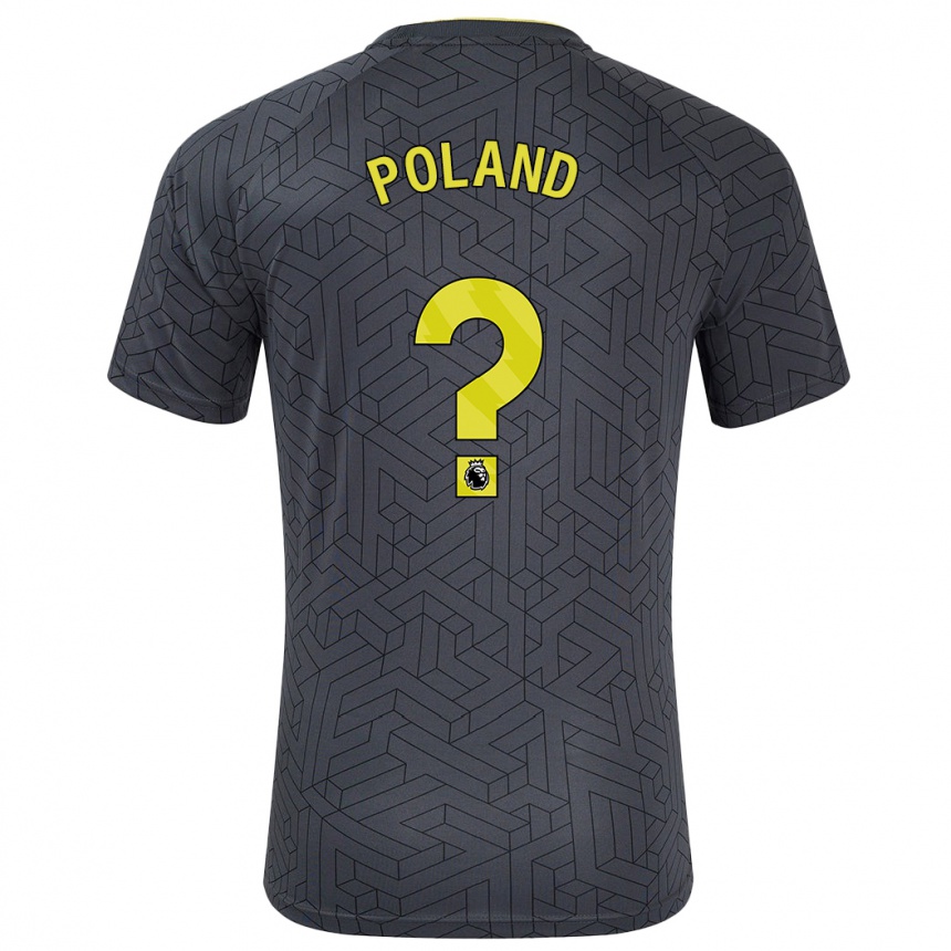 Women Football Louis Poland #0 Black Yellow Away Jersey 2024/25 T-Shirt Australia