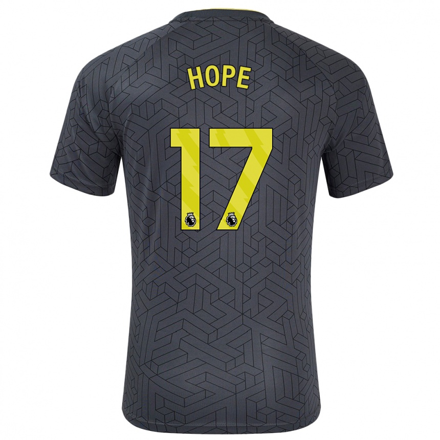 Women Football Lucy Hope #17 Black Yellow Away Jersey 2024/25 T-Shirt Australia