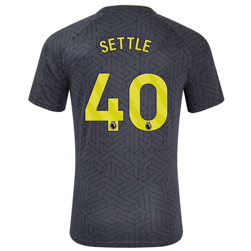 Women Football Macy Settle #40 Black Yellow Away Jersey 2024/25 T-Shirt Australia