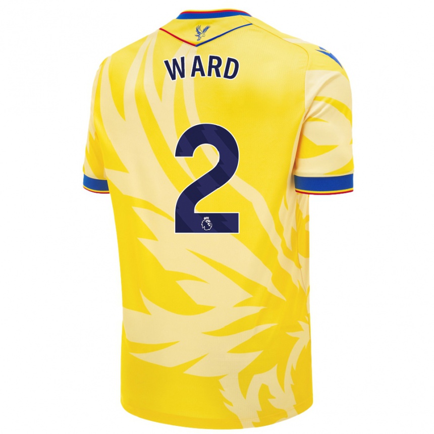 Women Football Joel Ward #2 Yellow Away Jersey 2024/25 T-Shirt Australia