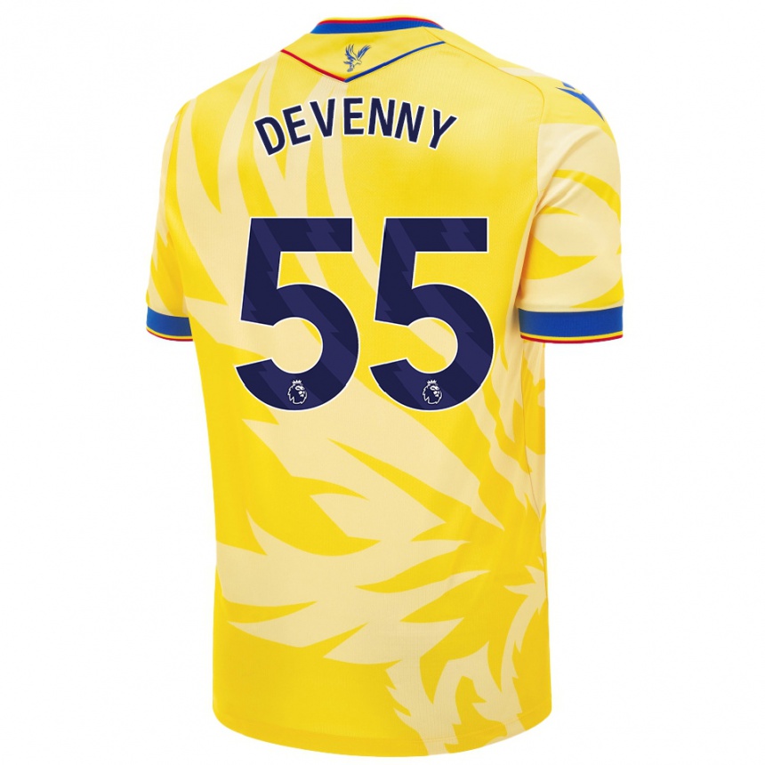 Women Football Justin Devenny #55 Yellow Away Jersey 2024/25 T-Shirt Australia