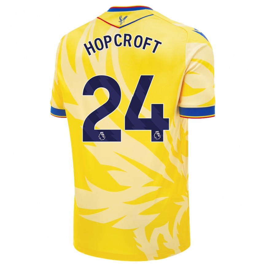 Women Football Shanade Hopcroft #24 Yellow Away Jersey 2024/25 T-Shirt Australia