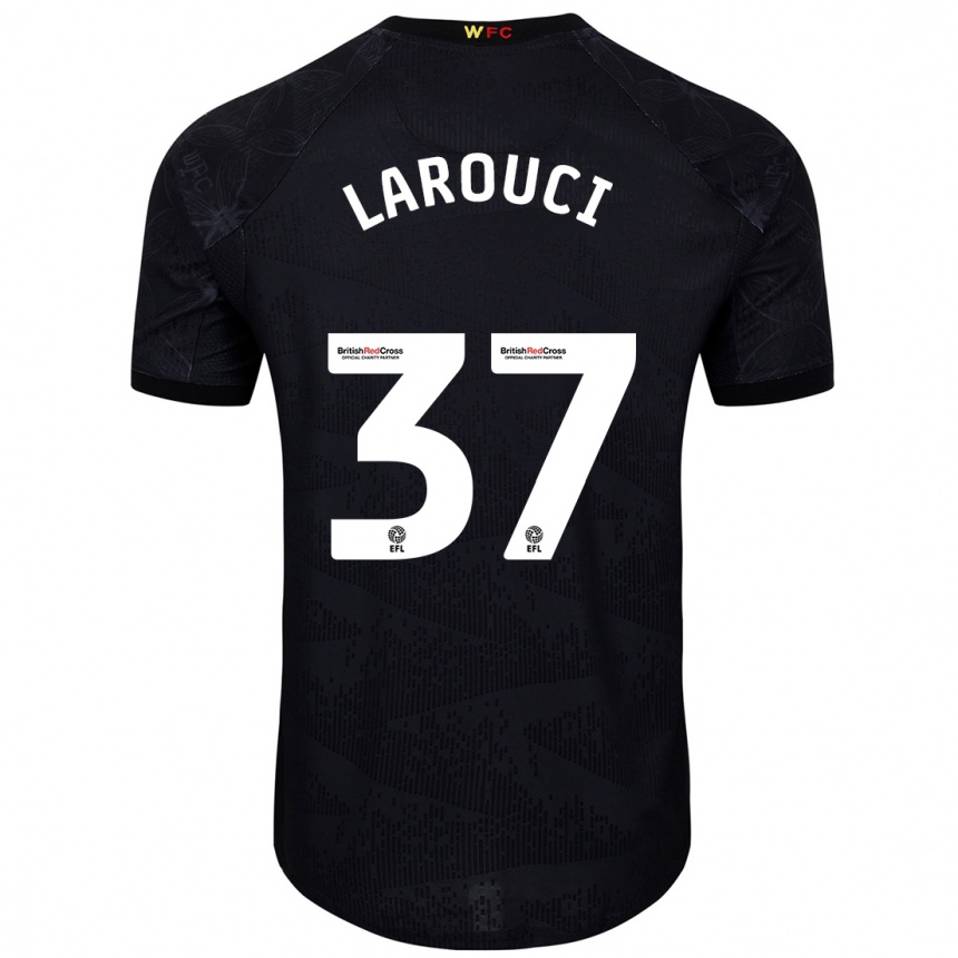 Women Football Yasser Larouci #37 Black White Away Jersey 2024/25 T-Shirt Australia