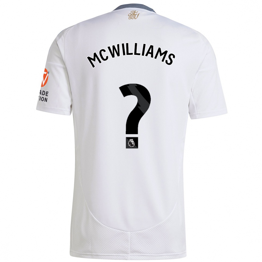 Women Football Ashton Mcwilliams #0 White Away Jersey 2024/25 T-Shirt Australia