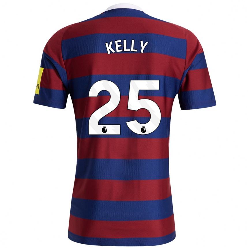 Women Football Lloyd Kelly #25 Burgundy Navy Blue Away Jersey 2024/25 T-Shirt Australia