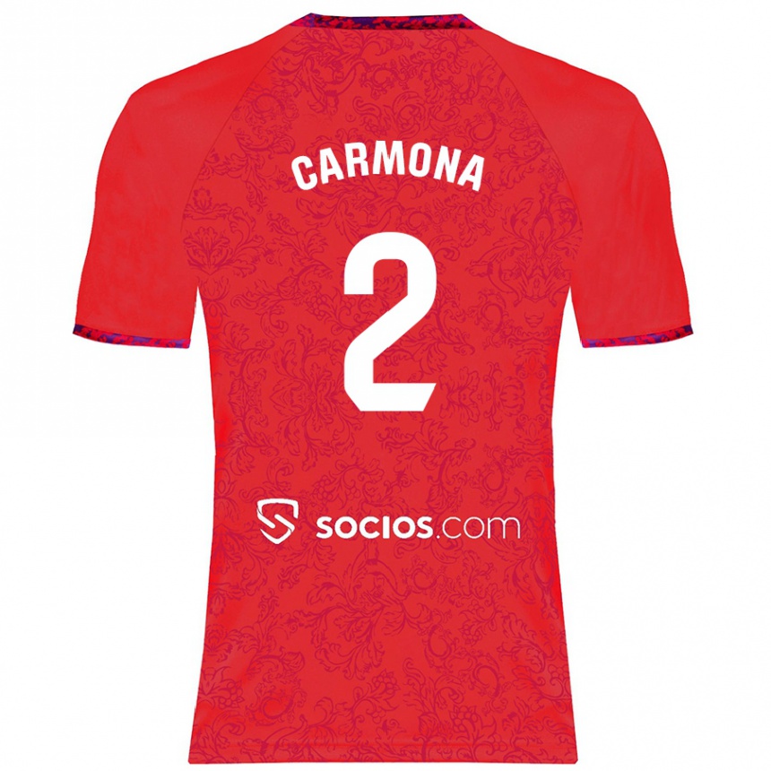 Women Football José Ángel Carmona #2 Red Away Jersey 2024/25 T-Shirt Australia