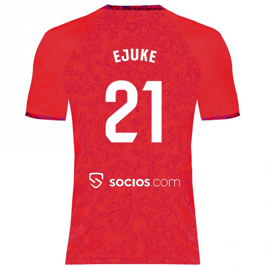 Women Football Chidera Ejuke #21 Red Away Jersey 2024/25 T-Shirt Australia