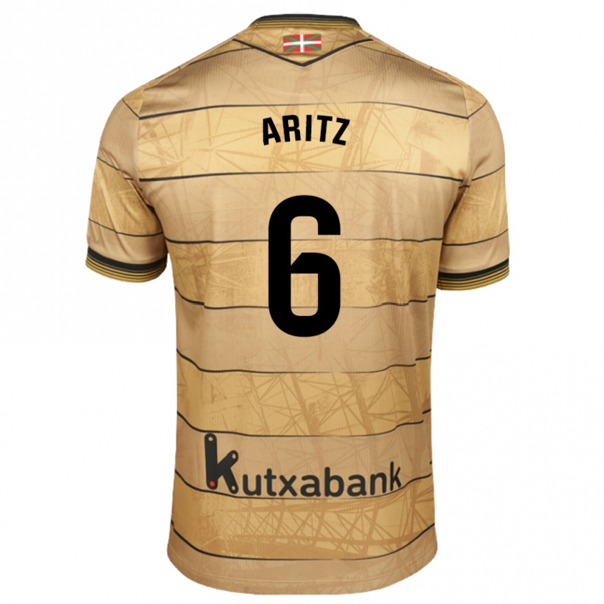 Women Football Aritz Elustondo #6 Brown Away Jersey 2024/25 T-Shirt Australia