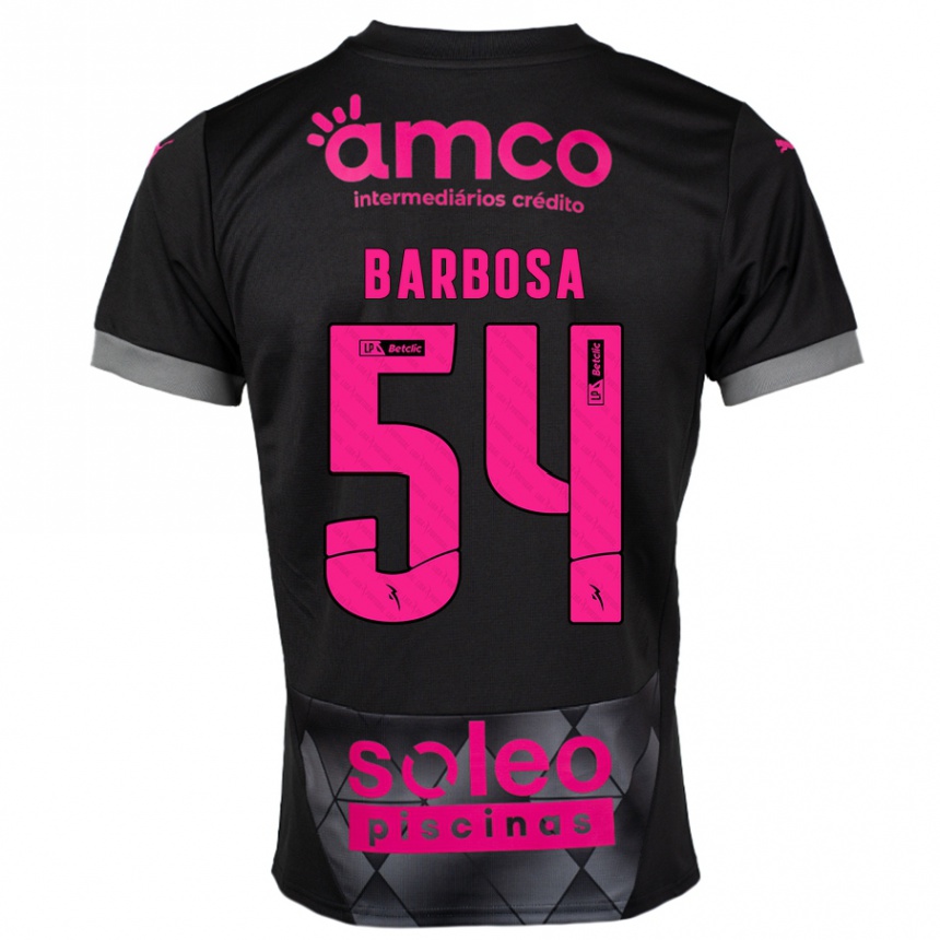 Women Football Guilherme Barbosa #54 Black Pink Away Jersey 2024/25 T-Shirt Australia