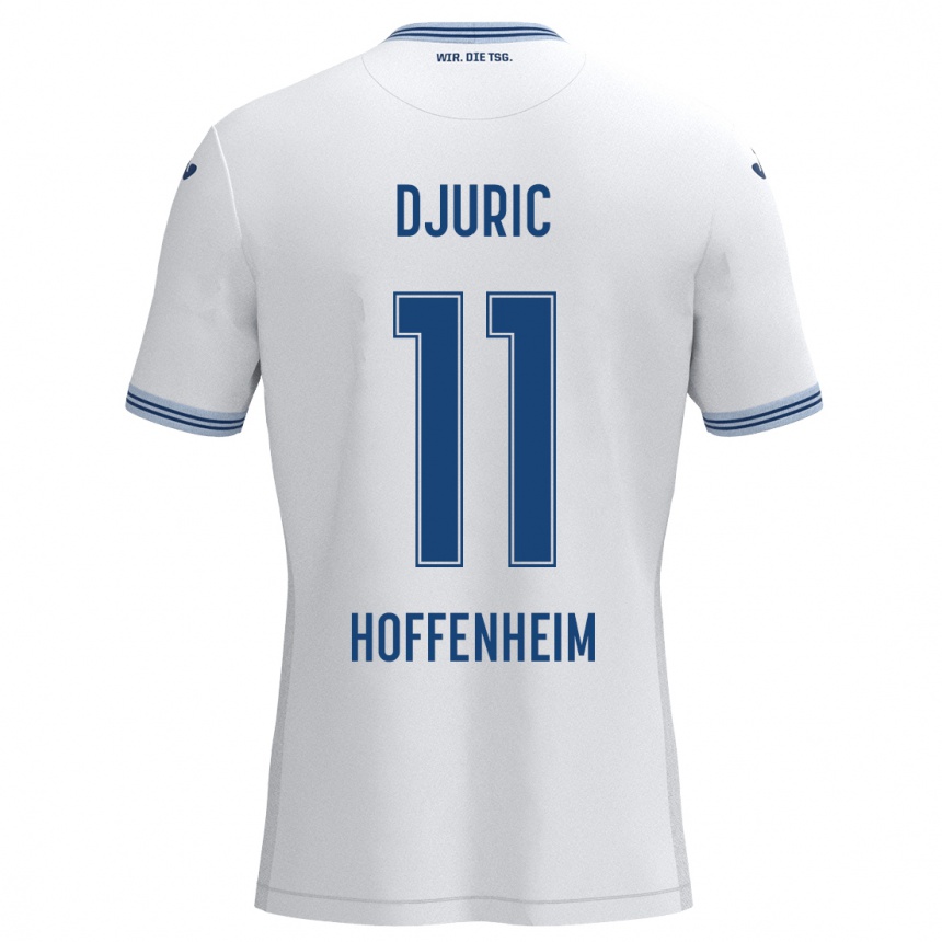 Women Football Luka Djuric #11 White Blue Away Jersey 2024/25 T-Shirt Australia