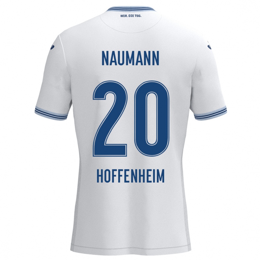 Women Football Maxim Naumann #20 White Blue Away Jersey 2024/25 T-Shirt Australia