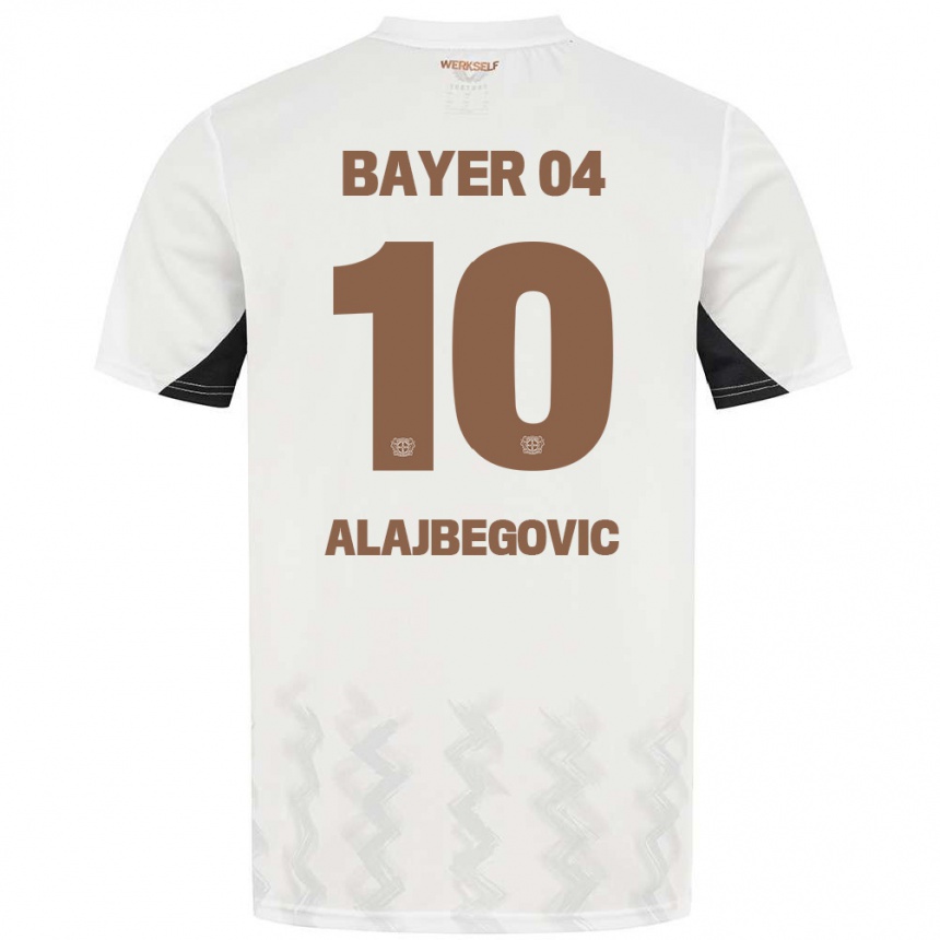 Women Football Kerim Alajbegovic #10 White Black Away Jersey 2024/25 T-Shirt Australia