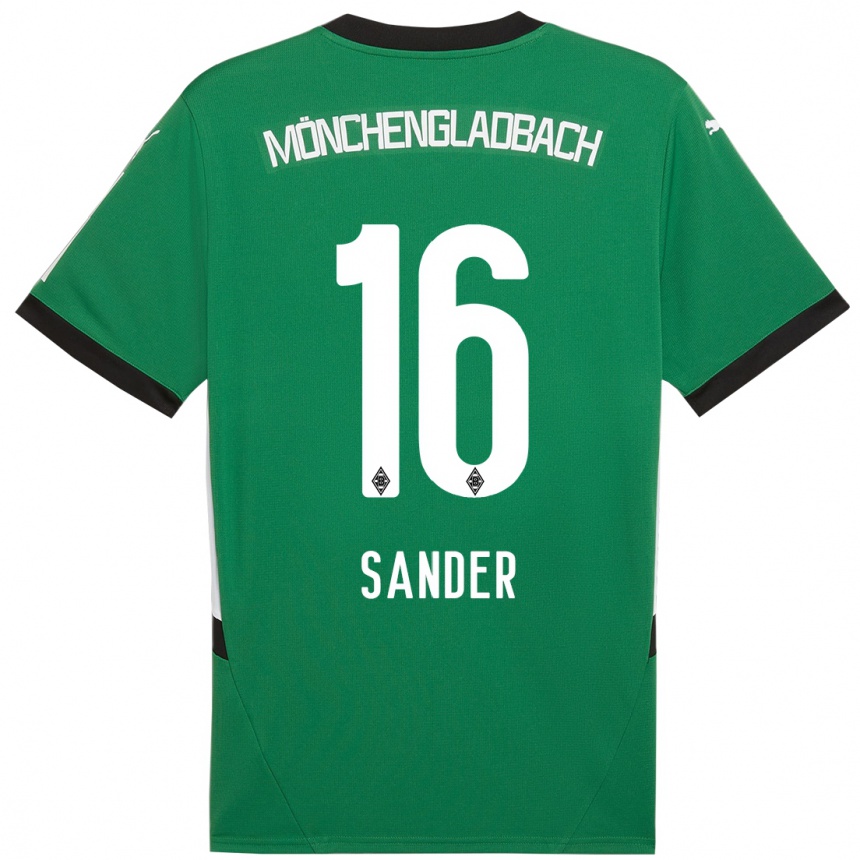 Women Football Philipp Sander #16 Green White Away Jersey 2024/25 T-Shirt Australia