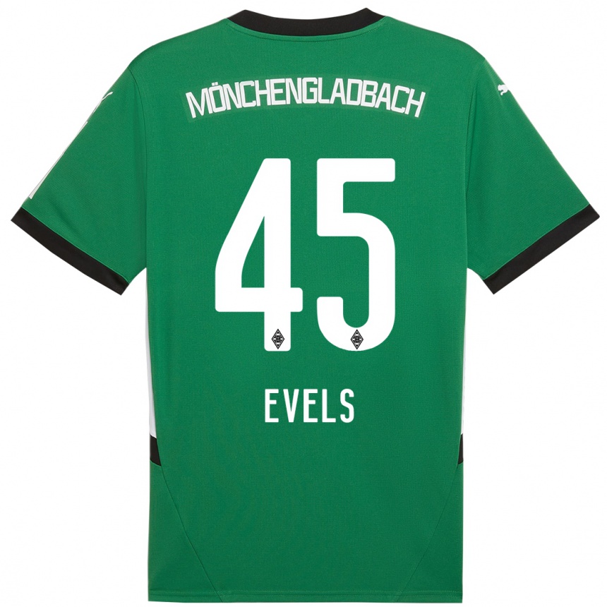 Women Football Emily Evels #45 Green White Away Jersey 2024/25 T-Shirt Australia