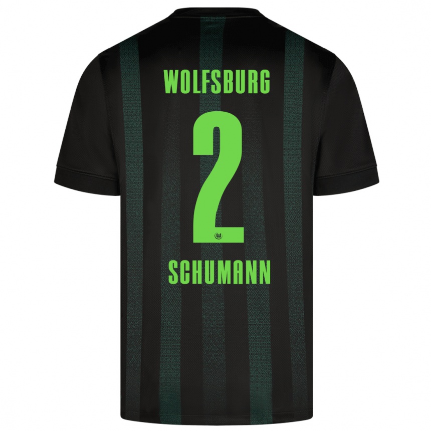 Women Football Anton Schumann #2 Dark Green Away Jersey 2024/25 T-Shirt Australia